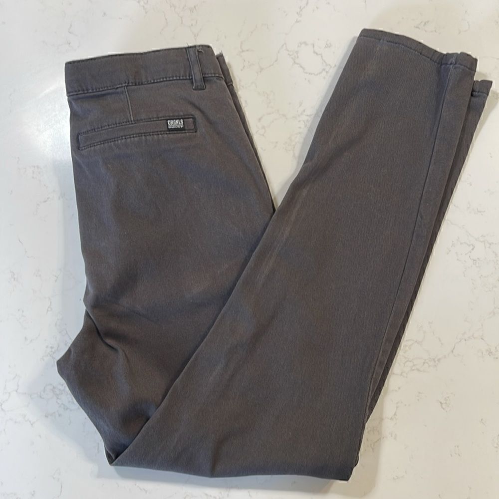 H&M originals 48 slim fit khaki pants.  Size youth 14.  Adjustable waist.